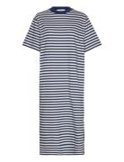 Single Organic Stripe Nou Dress Dresses T-shirt Dresses Blue Mads Nørgaard