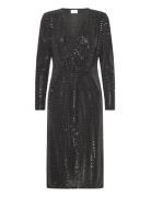 Vifeste L/S Midi Dress/R2 Knælang Kjole Black Vila