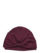 Cozy Me Bow Hat Baby Accessories Headwear Hats Baby Hats Burgundy Müsli By Green Cotton