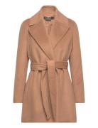 Wool-Blend Wrap Coat Outerwear Coats Winter Coats Brown Lauren Ralph Lauren