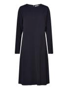 Viscose Twill Shirtdress Ls Knælang Kjole Navy Tommy Hilfiger