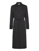 Recycled Cdc Belted Shirt Dress Dresses Shirt Dresses Black Calvin Klein