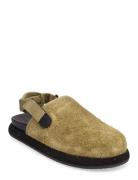 Frank Shoes Mules & Slip-ins Flat Mules Khaki Green Good News