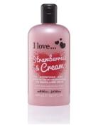 I Love Bath Shower Strawberries Cream 500Ml Shower Gel Badesæbe Nude I LOVE