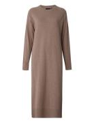 Ivana Cotton/Cashmere Knitted Dress Dresses Knitted Dresses Brown Lexington Clothing