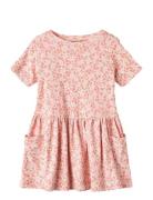 Jersey Dress S/S Birthe Dresses & Skirts Dresses Casual Dresses Short-sleeved Casual Dresses Pink Wheat