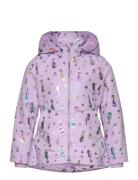 Nmfmaxi Jacket Seahorse Foil Outerwear Softshells Softshell Jackets Purple Name It