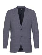 Slhslim-Liam Blue Check Blz Flex Suits & Blazers Blazers Single Breasted Blazers Blue Selected Homme