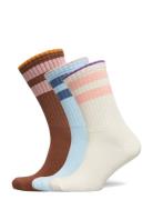 Tenna Thick Sock 3 Pack Lingerie Socks Regular Socks White Becksöndergaard