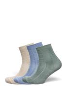 Glitter Drake Sock 3 Pack Lingerie Socks Regular Socks Green Becksöndergaard