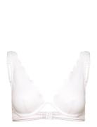 Scallop Cw Up Swimwear Bikinis Bikini Tops Triangle Bikinitops White Hunkemöller