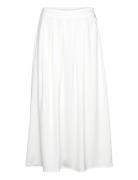 Visalini Midi Skirt/Br/Dc Knælang Nederdel White Vila