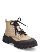 Twig High - Taupe / Black Shoes Boots Ankle Boots Laced Boots Black Garment Project