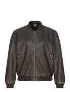 Carella Faux Leather Wash Bomber Otw Læderjakke Skindjakke Black ONLY Carmakoma