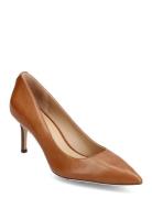 Lanette Leather Pump Shoes Heels Pumps Classic Brown Lauren Ralph Lauren