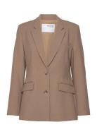 Slfrita Ls Classic Blazer Camel Mel Noos Blazers Single Breasted Blazers Beige Selected Femme