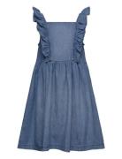 Dress Denim Bib Romantic Dresses & Skirts Dresses Partydresses Blue Lindex