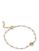 Lola Refined Bracelet Accessories Jewellery Bracelets Chain Bracelets Pink Enamel Copenhagen