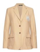 Bullion Stretch Cotton Piqué Blazer Blazers Single Breasted Blazers Beige Lauren Ralph Lauren