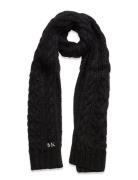 H Ycomb Cable Scarf Accessories Scarves Winter Scarves Black Michael Kors Accessories