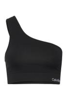 Shoulder Bralette Swimwear Bikinis Bikini Tops Bandeau Bikinitops Black Calvin Klein