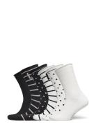 Patterned Stretch Roll-Top Sock 6-Pack Lingerie Socks Regular Socks White Lauren Ralph Lauren