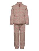 Thermal+ Frill Set Aop Outerwear Thermo Outerwear Thermo Sets Beige Mikk-line