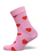 1-Pack Heart Sock Gift Set Lingerie Socks Regular Socks Pink Happy Socks