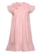 Dress Ss Cotton Lurex Dresses & Skirts Dresses Partydresses Pink Creamie