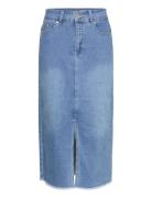 Nedda - Skirt Knælang Nederdel Blue Claire Woman