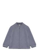 Jacket W/Zipper - Soft Wool Outerwear Fleece Outerwear Fleece Jackets Blue CeLaVi