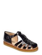 Sandals - Flat - Closed Toe - Op Flade Sandaler Black ANGULUS