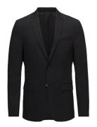 Stretch Wool Slim Suit Blazer Suits & Blazers Blazers Single Breasted Blazers Black Calvin Klein