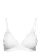 Bra Nora Triangle Bralette Lingerie Bras & Tops Soft Bras Bralette White Lindex