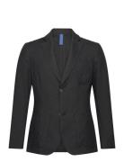Jere Linen Jacket Suits & Blazers Blazers Single Breasted Blazers Black FRENN