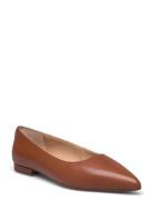 Londyn Burnished Leather Ballet Flat Ballerinasko Ballerinaer Brown Lauren Ralph Lauren