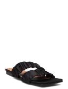 Smock Flat Sandal Flade Sandaler Black Ganni