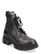 Aria Shoes Boots Ankle Boots Laced Boots Black Karl Lagerfeld Shoes