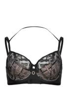 Graphic Support Covering Underwired Bra Lingerie Bras & Tops Full Cup Bras Black CHANTELLE