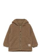 Liff Teddyfleece Jacket. Grs Outerwear Fleece Outerwear Fleece Jackets Brown Mini A Ture