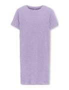 Koglumi S/S O-Neck Dress Jrs Dresses & Skirts Dresses Casual Dresses Short-sleeved Casual Dresses Purple Kids Only