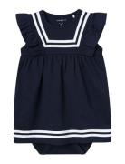 Nbfdasine Sl Body Dress Dresses & Skirts Dresses Baby Dresses Short-sleeved Baby Dresses Navy Name It