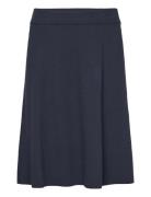 Heavy Knit Skirts Knælang Nederdel Navy Marc O'Polo