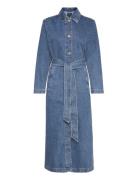 Coat Clara Denim Tynd Frakke Blue Lindex