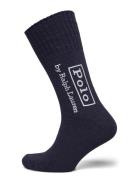 Logo Cotton-Blend Crew Socks Underwear Socks Regular Socks Navy Polo Ralph Lauren Underwear