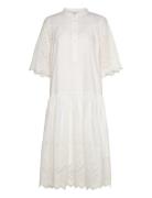 Timorll Midi Dress Ss Knælang Kjole White Lollys Laundry