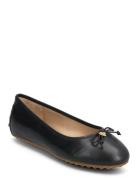 Jayna Nappa Leather Driver Flat Ballerinasko Ballerinaer Black Lauren Ralph Lauren