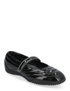 Patent Leather-Effect Sports Ballerinas Ballerinasko Ballerinaer Black Mango