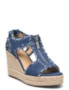 Berkley Mid Wedge Espadrillos Med Hæl Sandal Blue Michael Kors