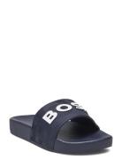 Aqua Slides Slippers Hjemmesko Navy BOSS